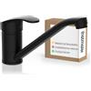 instmaier Vera | rubinetto da cucina | rubinetto da cucina | miscelatore per cucina | miscelatore per lavello | miscelatore per lavello con miscelatore monocomando | orientabile a 360° | nero opaco