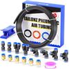 TAILONZ PNEUMATIC nero 6 mm OD 4 mm ID poliuretano PU tubo flessibile aria Kit 10 metri 32.8ft