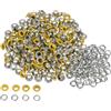 QUARKZMAN 300 Set Kit Occhielli in Metallo 5mm 1/5 Foro Occhielli per Teloni Piccolo Occhiello con Rondelle per Scarpe Vestiti Cintura Etichetta Borsa Tessuto Pelle Progetto, Giallo