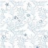 AMIGO Carta da parati Autoadesiva in Stile Mare, Blu e Bianca, Impermeabile e Facile da pulire, Adatta per la Camera dei Bambini, la Camera da Letto 44 x 600 cm