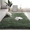 YNNHUDEEP Tappeto Salotto Moderno Shaggy,Tappeto a Pelo Lungo,lavabile, antiscivolo, morbido, per soggiorno, camera da letto, cameretta dei bambini, 120 x 160 cm (verde scuro)