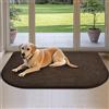 DOMUSTEX Zerbino Interno 80x120cm Semicerchio, Tappeto Antiscivolo e Lavabile in Lavatrice, Tappetino d'Ingresso Assorbenti per Cane, Corridoio, Bagno, Cucina