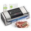 Bonsenkitchen Macchina Sottovuoto Alimenti 15 L/min, Con Clip per Sacchetto e Taglierina Integrata, per Cottura Sous Vide e Preparazione Alimenti, Sigillatura Rapida ad Alte Prestazioni-VS5100