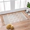 INKAROBOX Tappeti in cotone con nappa, tappeto passatoia per cucina, soggiorno, camera da letto, lavanderia, ingresso (fiori, 60 x 90 cm)