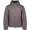 Armani Exchange Giacca da uomo Essential, a maniche lunghe, imbottita, con logo lettering laterale, grigio gabbiano scuro, L, Grigio Gabbiano Scuro, L