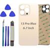 Peixiong Sostituzione del coperchio del vetro posteriore 13 Pro Max per iPhone 13 Pro Max Sostituzione del vetro posteriore posteriore da 6,7 '' con kit di strumenti di riparazione,Colore:Oro