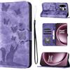 LSPCASA Cover per OnePlus 15 6.78 Custodia Cover Premium Pelle PU Portafoglio a Libro Flip Case Con Slot Per Schede e Funzione Supporto Gatto farfalla Custodia Case per OnePlus 15 6.78 Viola