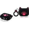 Derhom Airpods Pro 2 Custodia Protettiva in Silicone per Airpods Apple Pro e Pro 2[Serie di Cartoni Animati] (Cat Paw Black)