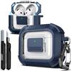 R-fun Custodia protettiva R-fun per AirPods 4a generazione, chiusura magnetica automatica, con kit di pulizia, adatta per custodia protettiva Airpods 4 (2024) -Blu