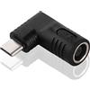 KUOQIY 65W PD USB C a DC Adattatore, Jack DC 7.9x0.9 mm Ingresso a USB-C Type-C Angolo 90 Gradi Spina di Alimentazione Adattatore di Ricarica, per Telefono, Laptop