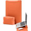 YealRed 15-16 Pollici Laptop Custodia Porta Supporto per MacBook Air 15 M5-M2 (2026-2023), MacBook Pro 16 M5-M1 Pro/Max (2026-2019), MacBook Pro 15 M3/M2, con Tasca Caricabatterie (Arancia)