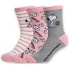 Peanuts Calzini Donna Peanuts 3 Paia Snoopy Taglia 36-40 EU Rosa, Bianco, Grigio