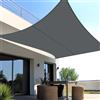 SUNNY GUARD Vela ombreggiante Impermeabile 4x4m Tenda a Vela Rettangolare,Tenda da Sole per Esterno Protezione Raggi UV per Giardino Esterno terrazza, Antracite
