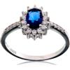 Beneto Anello Duchess Kate AGG267's Silver Engagement Ring - Circuit: 58 mm sBE1412-58 Marca, Estándar, Metallo Non prezioso, Nessuna Pietra preziosa