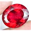 Naturale Sangue Rosso Rubino 32.95 CT Ovale Certificato Perfetto Raro Loose