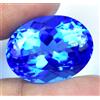 20.75 CT Naturale Raro Brillante Blu Tanzanite Ovale Certificato Loose Gemma