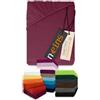 npluseins Lenzuolo con angoli classico in jersey - tanti colori e misure - 100% cotone 159.192, 90-100 x 200 cm, prugna