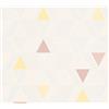 A.S. Création Carta da parati in tessuto non tessuto Happy Spring geometrico in stile scandinavo, 10,05 m x 0,53 m, beige, giallo, grigio, Made in Germany 343024 34302-4