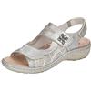 Remonte D7647, Sandali Donna, Frost Perlcloud Grigio Chiaro Bianco 40, 39 EU