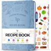 Legend Planner Legend - Libro di ricette per la famiglia, vuoto, per scrivere le tue ricette, diario di cucina vuoto, quaderno di cucina personalizzato, copertina rigida, formato A5, 58 ricette in totale, pervinca