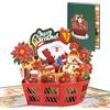 Woplagyreat Biglietti Auguri Natale Bigliettini Natalizi Cartoline Natalizie Biglietto Con Busta 3d Christmas Cards Cartoncini Pop Up Buste Divertenti Popup Simpatico Cesti