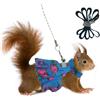 CQJ Confezione da 3 pettorina e guinzaglio regolabili, per criceti, furetti, furetti, gilet da passeggio per furetti, cincillà e piccoli animali simili (blu S)