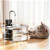 Tomxcute Fontanella per Gatti 3,2L in Vetro con Sensore