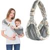 AUYAO Marsupio Neonato, Multifunzionale Fascia Porta Bebe, Marsupio Laterale per Neonati Fino a 20KG, per 3-36 Mesi, Portabebè Bambino Ergonomico, Traspirante e Regolabile
