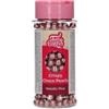 FunCakes Crispy Choco Pearls - Metallic Pink, Rosa - Decorazioni di Cioccolato Commestibili, Ottime per Decorare Torte, Cupcake, Biscotti e Pasticcini - Decorazione di Torte e Cupcake - 60 g