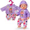 BABY born Outfit hoodie 43 cm con maglia e pantaloni