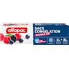 alfapac - Borse per congelamento con chiusura doppia zip unisex - ermetiche e riutilizzabili - Protettori e conservanti - 15 x 1L e 15 x 3L