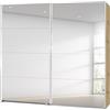 Rauch Möbel Caracas Armadio con Ante scorrevoli, Legno ingegnerizzato, Piastra di serraggio, Oak Artisan con 2 Porte a Specchio, 226x210x62