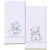 Design Works Kittens Towels (Set of 3), 17 x 30 Asciugamani per Ricamo, Policotone, Gattini