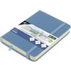 Kangaro - Blocco da disegno A6 Sky Blue PU copertina rigida 80 fogli 140 grammi di carta color crema con elastico e nastro