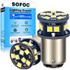SOFOC 1157 BAY15D LED Luce Retromarcia/Stop/Luce Diurna Bianca 6V 12V 24V 6-60V AC/DC Canbus Ready per Moto & Auto 2pcs