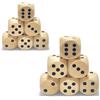 FAYAHAR 12 Pezzi Dadi da Gioco, Dadi in Legno 6 Facce, Artigianato di Cubi in Legno Naturale, Dados Standard Grandi Poliedrici, per Giochi da Tavolo (2 Taglie)