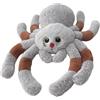 Herfair Peluche a ragno, colore grigio, per adulti e bambini, Halloween (30 cm)