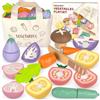 Beberolen Verdura Legno Tagliare Giocattolo, Accessori Cucina Giocattolo Legno Bambini Bambina, Set Cibo Finto Giochi Utensili Cucina Bambini, Regalo Compleanno Pasqua Halloween Natale Bambino 3+ Anni