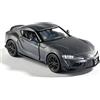 imtfzct 1/36 Toyota Supra modellino auto giocattolo con funzione Pull Back, porte apribili, giocattolo per il tempo libero, regalo per ragazzi e ragazze (grigio)