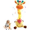 MeHoo Giraffa parlante e danzante, bambola di peluche leggera per bambini, con funzione di controllo del volume e registrazione, ripete quello che dici, perfetta per regali