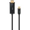 goobay Cavo USB C a HDMI 2.0 - Connettori placcati in oro, risoluzioni Ultra HD fino a 4 K @ 60 Hz, adattatore USB-C a HDMI per laptop, PS5, Xbox, Apple TV 4K, accessori TV - 2 m - 75697