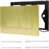 RDTOK Placca di comando WC, piastra di scarico a doppio scarico compatibile con GEBERIT SIGMA01 UP300/320, placca di ricambio 115.770.11.5, oro