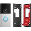 honecumi Compatibile con anello Battery Doorbell (rilascio 2024), montaggio adesivo 2 in 1 e fissaggio a vite, piastra di installazione adesiva VHB 3M & supporto No-Drill, resistente alle intemperie e