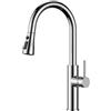 FORIOUS Rubinetto Lavello Cucina, Miscelatore Cucina con Doccetta Estraibile, 2 Modalità, Girevole a 360° Acciaio Inox, Maniglia Singola per Acqua Calda e Fredda Rubinetto Miscelatore, Cromo Lucido