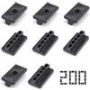 HASLED 200 Clip a T per Decking Composito | 6mm | Nero | Fissaggio Nascosto per Terrazzi | Compatibile con Legno e WPC | Kit di Montaggio