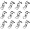 PATIKIL Fascette Rigide Per Tubo Da 25mm, 12 Pezzi Fascette In Acciaio Inox 304 Staffa A U Spessa Con 1 Foro Per Fissaggio Tubi Cavi E Cavi (1)