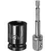 QUARKZMAN Bussola A Impatto Profonda A 6 Punti 1/2 Drive 20mm Bussola Metrica Lunghezza 1.5 Con Adattatore A Manico Esagonale 1/4, Acciaio CR-V Bussola Per Dadi E Bulloni