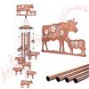 EZTZEN Campanelli a vento a forma di mucca, regalo per donne/uomini/mamma/moglie/nonna, regalo di compleanno, regalo commemorativo in metallo per esterni/interni, prato, patio, casa, veranda, decorazione da