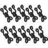 SEIWEI 10 set di chiusure nere rivestite in tessuto con gancio e occhiello per reggiseno, da cucire su pelliccia/cappotto (25 mm)