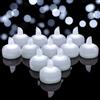 Yakpo Confezione da 12 lumini galleggianti a LED, colore bianco freddo, funzionamento a batteria, senza fiamma, impermeabili, per feste di nozze, vasca, piscina, spa